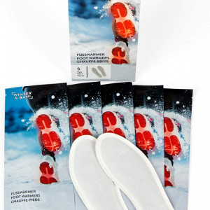 Set de 5 perechi de tampoane de incalzire pentru talpi Winter & Bani, alb, 23 x 7,5 cm - Img 3