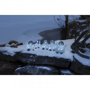 Set de 5 pinguini decorativi cu LED, 12 x 12 cm - Img 2