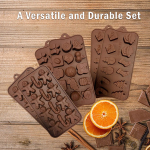 Set de 6 forme pentru bomboane/ciocolata KITCHENATICS, silicon, maro, 21 x 10 cm - Img 3