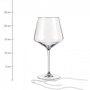 Set de 6 pahare pentru vin Burgunder Puccini, sticla, 11 x 23 cm, 730 ml - Img 6