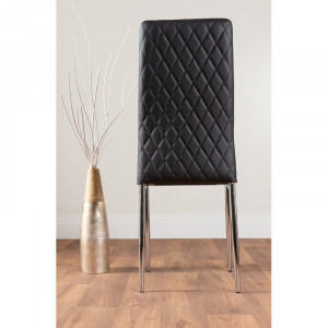 Set de 6 scaune Samirah, negru, 97 x 42 cm - Img 5