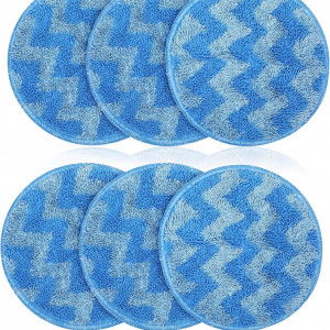 Set de 6 tampoane pentru mopul Dyson Foinwer, microfibra, albastru, 16 x 16 cm