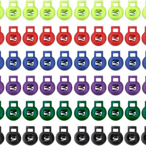 Set de 60 incuietori pentru sacii cu snur HDmirrorR, polipropilena, multicolor, 1,7 x 2,2 cm