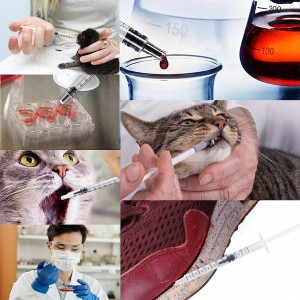 Set de 60 seringi fara ac pentru masurare Thirei, plastic, transparent, 10 cm , 1 ml