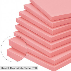 Set de 8 blocuri pentru sculptat Sourcing Map cauciuc termoplastic, roz, 15 x 10 x 0,8 cm - Img 1