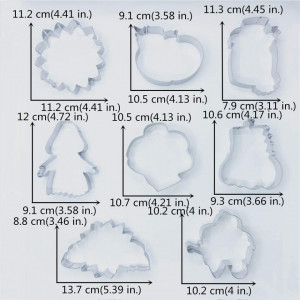 Set de 8 forme pentru prajituri de Halloween KENIAO, otel inoxidabil, argintiu, 10 - 13 cm - Img 4