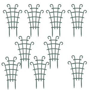 Set de 8 suporturi pentru plante YeahBoom, plastic, verde, 15,5 x 26 cm