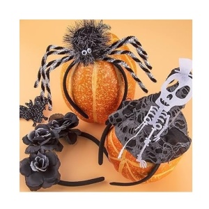 Set de 9 bentite de Halloween, BQTQ, plastic, negru, 12 cm/13 cm