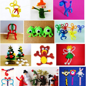 Set de artizanat pentru copii, hartie/textil/plastic, multicolor, 285 piese - Img 6