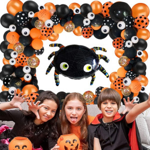 Set de baloane pentru Halloween Hilloly, latex/folie, multicolor, 116 piese