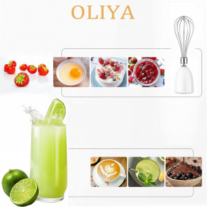 Set de blender 4 in 1 OLIYA, plastic/ABS/otel inoxidabil, alb/argintiu, 1500 W 