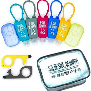 Set de calatorie cu 9 accesorii pentru cosmetice Desconocido, multicolor, silicon/plastic, - Img 1