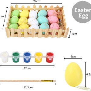 Set de cos cu 15 oua de Paste cu vopsea pentru pictat FORMIZON, plastic, multicolor - Img 6
