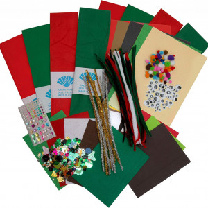 Set de creatie pentru Craciun Edukit, multicolor, hartie/plastic/textil, 1150 piese - Img 7