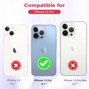 Set de husa si 2 folii de protectie ecran pentru iPhone 14 Pro Petocase, piele PU/sticla securizata, rosu, 6,1 inchi