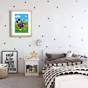 Set de pictura cu diamante Betionol, model Mickey si Daffy Duck, multicolor, 30 x 40 cm - Img 5