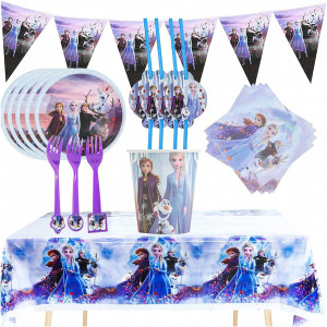 Set de vesela pentru petrecere PINTOPUNTO, carton/plastic, multicolor, pentru 10 persoane, 62 piese