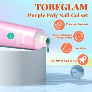 Set gel pentru unghii Tobeglam, 6 culori, 15 ml 