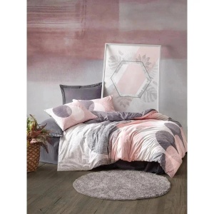 Set husa pilota + 2 fete de perna, bumbac ranforce 100%, 200x220 cm + 2x80x80 cm, 145 fire, imprimeu pigmentat, inchidere nasturi, multicolor - Verificat A · Re-Bloom