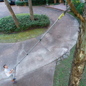 Set maner telescopic cu fierastrau DocaPole, aluminiu/plastic/otel, argintiu/galben, 3,6 m - Img 2