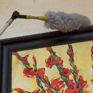 Set maner telescopic cu pamatuf DocaPole, microfibra/aluminiu, gri/argintiu/negru, 7,3 m - Img 3