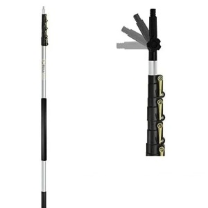 Set maner telescopic cu pamatuf DocaPole, microfibra/aluminiu, gri/argintiu/negru, 9,1 m - Img 5