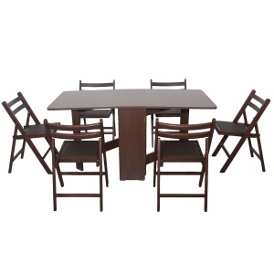 Set masa plianta MD1 cu 6 scaune pliante, wenge - Img 1