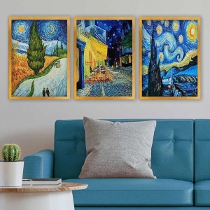 Set tablou decorativ Re-Bloom, 3 piese, lemn/polistiren, multicolor, 35 x 45 cm - Img 2