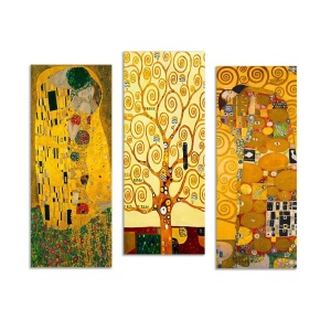 Set tablou decorativ Re-Bloom, 3 piese, MDF, multicolor, 70 x 50 cm - Img 1