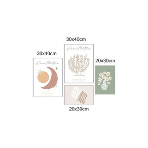 Set tablouri decorative Re-Bloom, 4 piese, MDF, multicolor, 62 x 85 cm - Img 2
