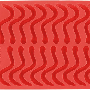 Set tava si pipeta pentru fabricarea jeleurilor Eternal Use, silicon, rosu, 24,5 x 18 cm