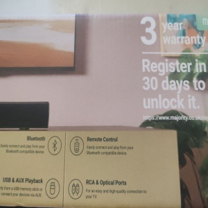 Soundbar Majority, Bowfell, Bluetooth, PC, Wireless, AUX, 50 W, negru, Resigilat, Grad A - Img 6