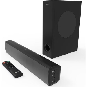 Soundbar Majority, Bowfell Plus 2.1, Bluetooth, PC, Wireless, AUX, 100 W, negru, Resigilat, Grad A - Img 1