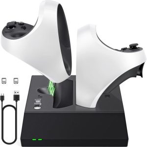 Statie de incarcare pentru controllere PS VR2 Lampelc, plastic, negru