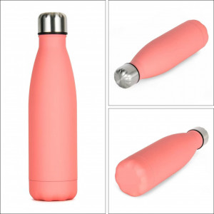 Sticla pentru apa UVTQSSP, otel inoxidabil, roz deschis, 500 ml