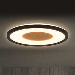 Sufit plafoniera LED rotunda diametru 30 cm, plastic PP mat, clasa E, 230V, IP20, neagra - Verificat A · Re-Bloom - Img 2