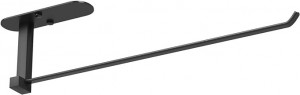 Suport autoadeziv pentru prosoape de bucatarie ‎YOZOTI, aluminiu, negru, 37 x 9,5 x 7,62 cm