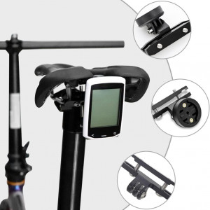 Suport de bicicleta pentru camera/GPS/lumini Faefty, metal, negru