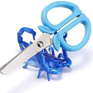 Suport de stilou Jevindo, forma de scorpion, plastic, albastru, 6,5 x 4 cm - Img 4