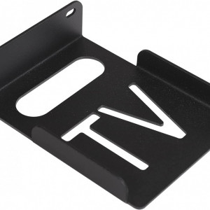 Suport universal de perete pentru dispozitive electronice Vanroug, metal, negru, 10,9 x 15 x 3,8 cm