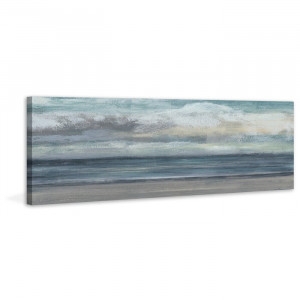 Tablou „Beach Rise IV”, albastru/gri, 51 x 152 x 3,81 cm - Img 4