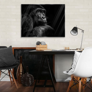 Tablou „Gorilla”, negru/gri inchis, 80 x 60 cm - Img 3