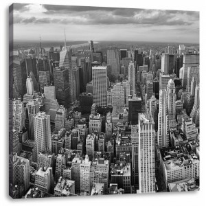 Tablou „New York Skyline”, alb/negru, 70 x 70 cm