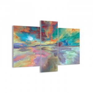 Tablou „Two Skies”, 3 piese, multicolor, 80 x 95 cm - Img 1