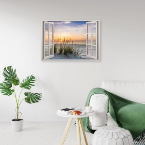 Tablou „Window to the Beach”, 80 x 120 x 3 cm - Img 2