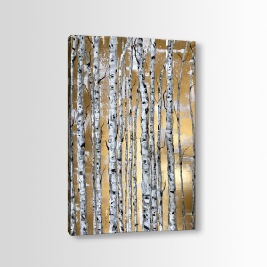 Tablou decorativ canvas 50x70 cm, panza/lemn, auriu - Verificat A · Re-Bloom - Img 2