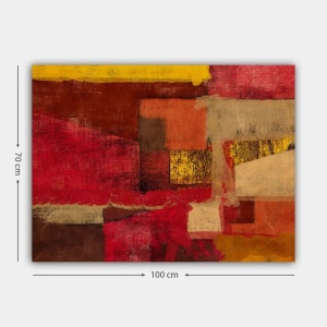 Tablou decorativ canvas, 70x100 cm, panza/lemn, multicolor - Verificat A · Re-Bloom - Img 3