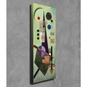 Tablou decorativ Re-Bloom, lemn/panza, multicolor, 30 x 80 cm - Img 3