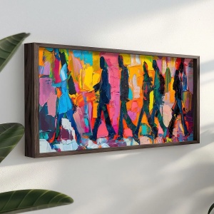 Tablou decorativ Re-Bloom, MDF/lemn masiv, multicolor, 120 x 40 x 3,5 cm - Img 3