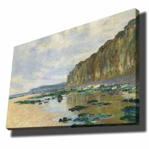 Tablou decorativ Re-Bloom, model peisaj, panza/lemn, multicolor, 70 x 100 cm - Img 1